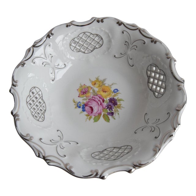 Decorative Bowl in Openwork Porcelain from Pirken Hammer, 1960s For Sale