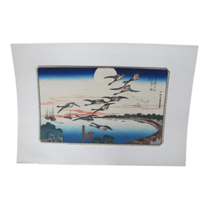 Utagawa Hiroshige Japanese Woodblock Print Full Moon at Takanawa Famous Places