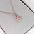 Pink Morganite Pendant With Earth Mined Diamonds in Solid 14k Gold, Round 6mm For Sale In Columbus - Image 6 of 7