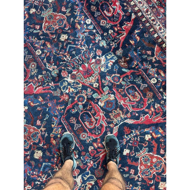 Pink PALATIAL Antique Persian Mahal "Mostofi Mustafi" Design Gorgeous Sushi Pinks Rug 12.4 x 16.6 For Sale - Image 8 of 14