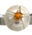 Mid-century era chrome space-age wall sconce featuring an Italian Murano art glass shade by A.V. Mazzega. The globe is...