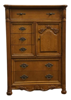 Stanley Furniture Quarter Sawn Oak Victorian Inspired 37" Door Chest 502-13-12