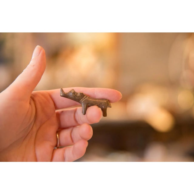 Vintage African Mini Copper Rhino For Sale In New York - Image 6 of 7