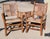 Rustic Early 20th Century Old Hickory Arm Chairs With Patchwork Leather - Set of Four For Sale - Image 3 of 11