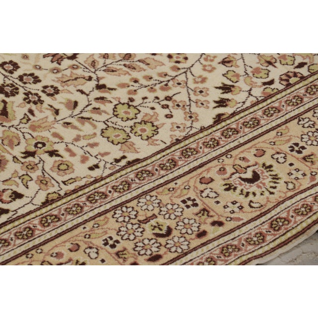 Vintage Kayseri Rug in Cream and Beige With Floral Patterns From Rug and Kilim For Sale In New York - Image 6 of 9