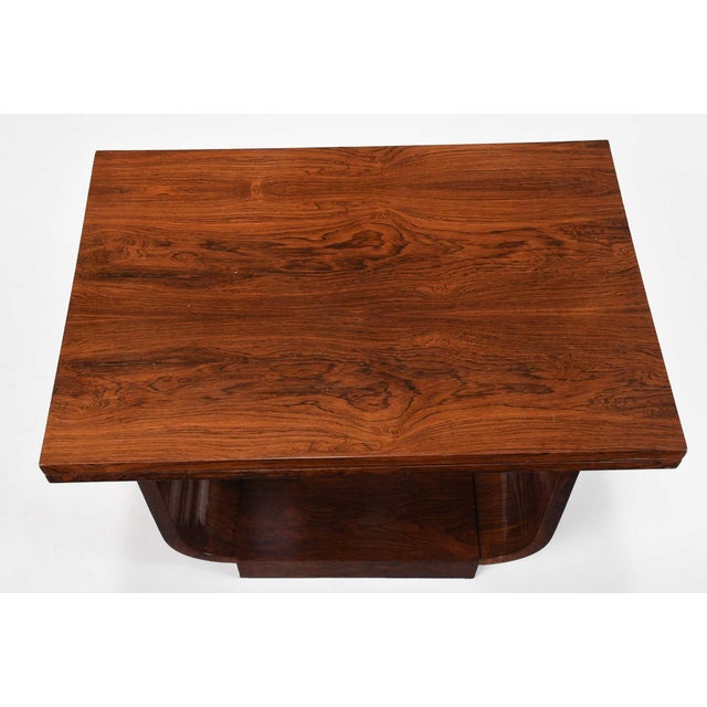 1930s Art Moderne Exotic Woods Convertible Tea Table For Sale - Image 5 of 6
