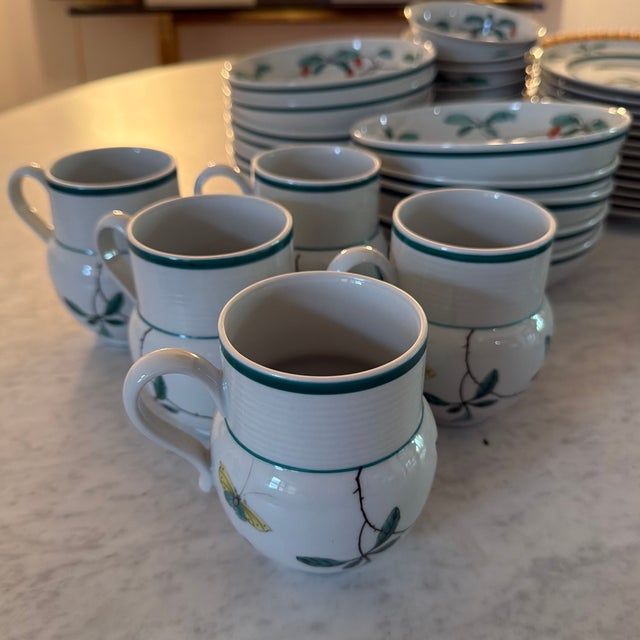 Late 20th Century Late 20th Century Mottahedeh Famille Verte Dishes - 63 Pieces For Sale - Image 5 of 12