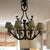 Hollywood Regency Paul Ferrante Hand-Forged Wrought Iron 8-Light Chandelier For Sale - Image 3 of 5