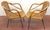 Yellow Pair of Italian Bamboo and Rattan Club Chairs Attributed to Franco Albini, Italy For Sale - Image 8 of 12