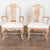 This graceful pair of Swedish Gustavian arm chairs have a wonderfully warm patina thanks to the soft, scraped finish...