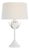 Julie Neill by Visual Comfort Signature Alberto 17" Cordless Accent Lamp in Plaster White with Linen Shade For Sale