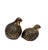 Midcentury solid brass pheasants, a pair. Large bird 3.5” x 2.5” x 4”, small bird 3.5” x 2.25” x 2.5”.