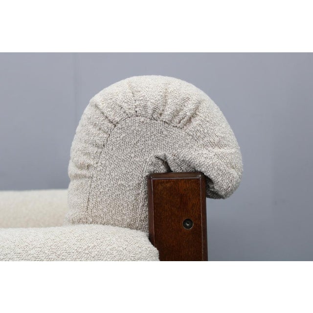 Mid-Century Bouclé Armchair, Czechoslovakia, 1970s For Sale - Image 15 of 17