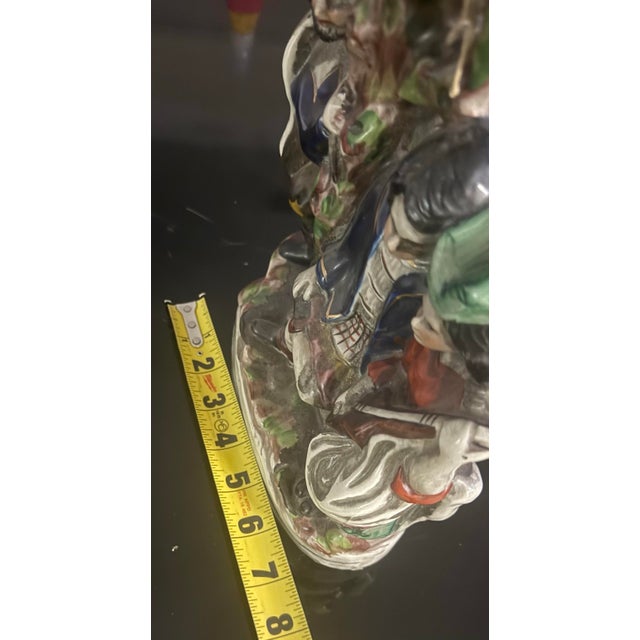 Late 19th Century Antique Staffordshire Earthenware Figural Spill Vase the Rival Collectible 11.5" For Sale - Image 5 of 7