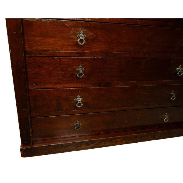 Antique Georgian Drawing Print Architect's Plan File 7 Drawer Chest Cabinet 1820 For Sale In Portland, OR - Image 6 of 12