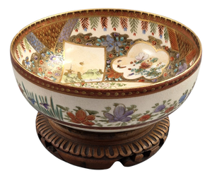 Antique Meiji Japanese Satsuma Bowl by Kozan, 1890s