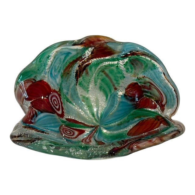 Vintage Art Glass Confetti Bowl Italy For Sale