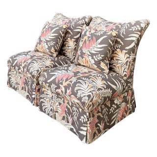Brunschwig and Fils “Seychelles” Cotton Print Slipper Chairs For Sale