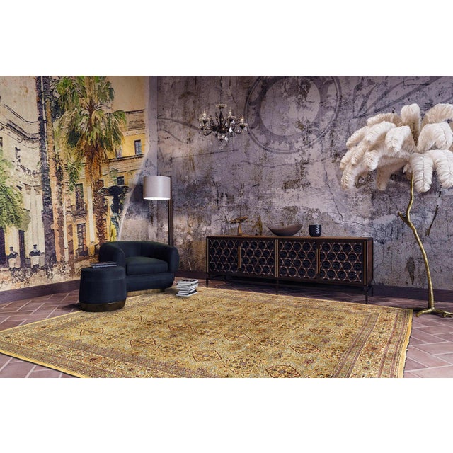 Persian Fine Hand Knotted Tabriz Design 8'1'' X 10'1'' For Sale - Image 4 of 4