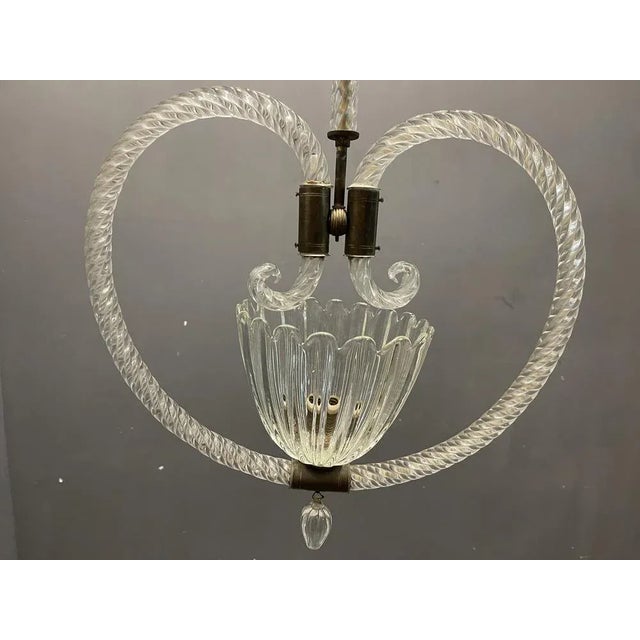 Art Deco Murano Glass Lamp by Ercole Barovier, 1950s For Sale - Image 7 of 10