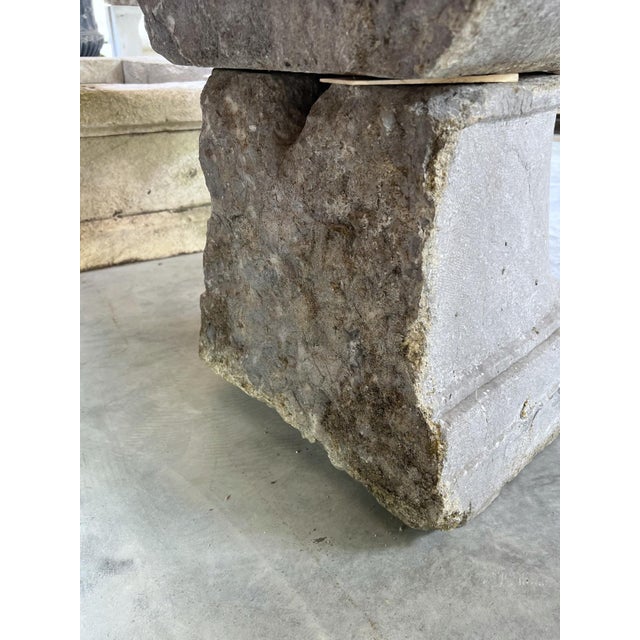 19th Century Two-Piece French Wall Fountain Basin in Burgundian Bluestone For Sale - Image 14 of 18