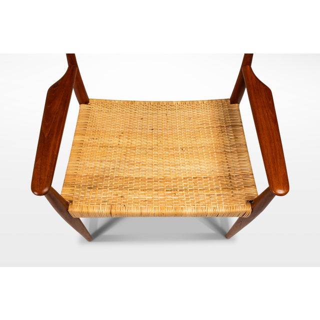 Wood Early Danish Modern Armchair Attributed to Enjar Larsen & Aksel Bender Madsen for Willy Beck, Denmark, Circa 1950s For Sale - Image 7 of 12