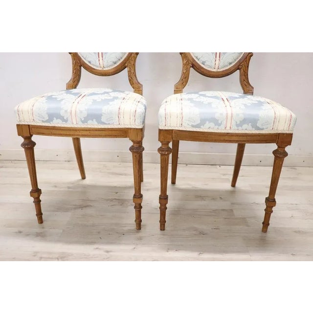 Set of Early 20th Century Carved Beech Wood Chairs For Sale - Image 9 of 12