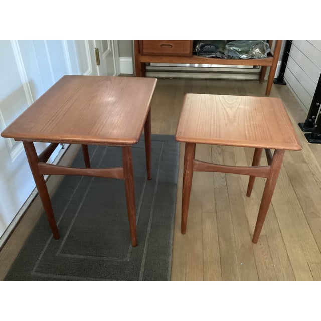 Mid-Century Modern 1960s Danish Midcentury Modern Teak Nesting Tables For Sale - Image 3 of 12