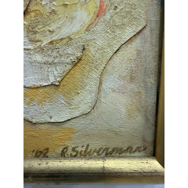 1960 Heavily Impasto Mix Media Abstract Signed Silverman For Sale In Miami - Image 6 of 10