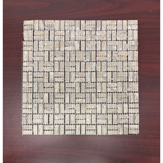 Café Brissac Limestone Honed Paolo Basketweave Mosaic For Sale - Image 4 of 4