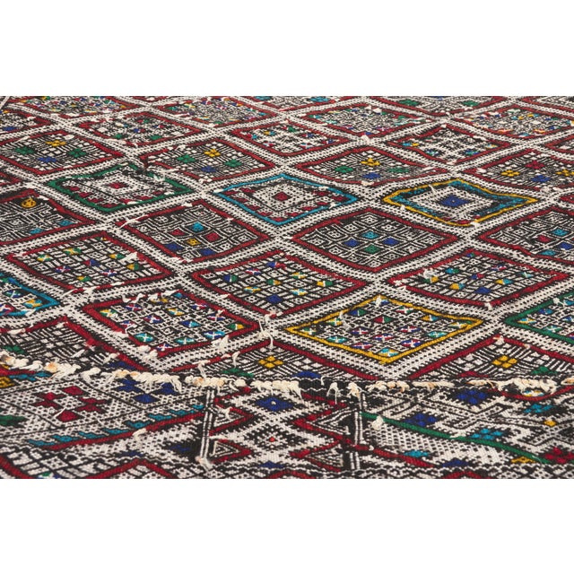 Late 20th Century Vintage Zemmour Moroccan Kilim Rug, 03'11 X 20'03 For Sale - Image 5 of 11