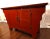 Lovely vintage deep orange red cinnabar rustic lacquered Chinese alter cabinet, sideboard, buffet. This piece is small...