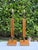 Mid-Century Modern Mid-Century Modern Architectural Walnut and Brass Table Lamps, Pair For Sale - Image 3 of 12