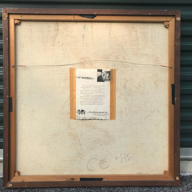 1960's Signed George Barrel Original Oil Painting of Ballerina Posing For Sale - Image 9 of 13