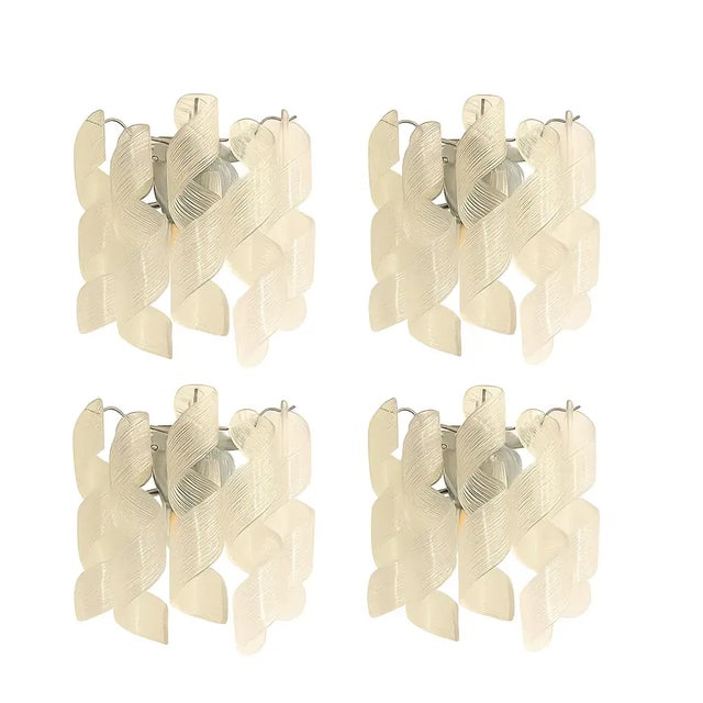 Transparent Ricci Murano Glass Wall Sconces by Simoeng, Set of 4 For Sale - Image 14 of 14