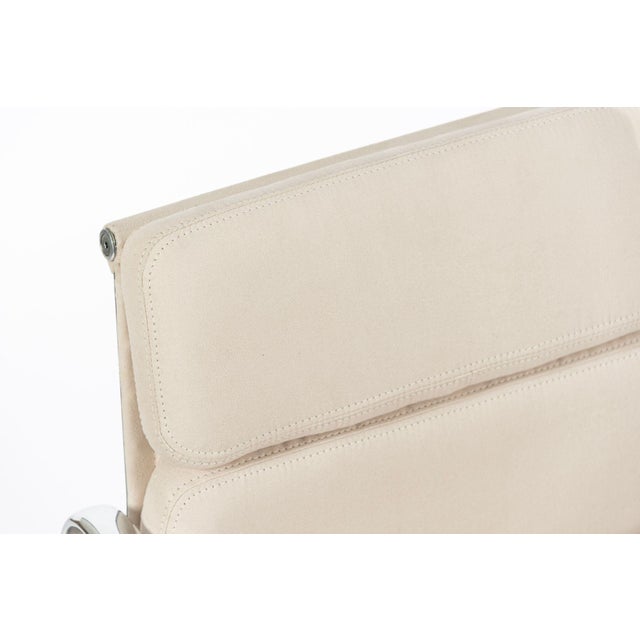 Eames for Herman Miller Office Chairs in Schumacher Vegan Suede, Cream Tan For Sale - Image 11 of 12