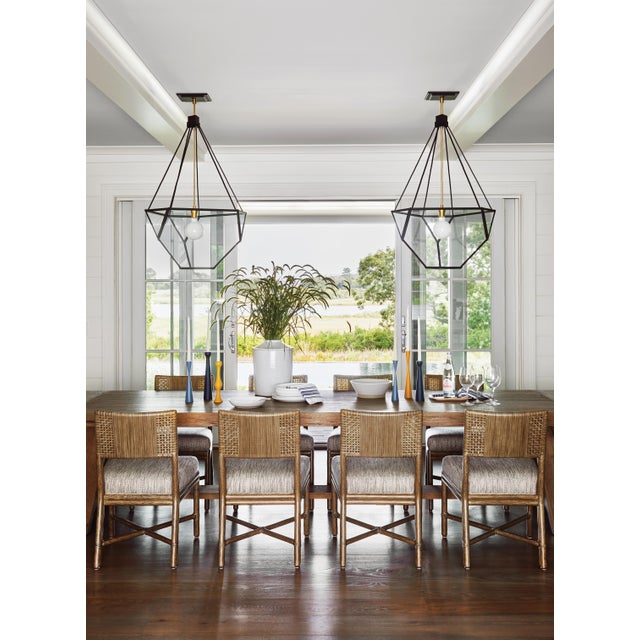 Contemporary Black Yves Hang Hanging Light - Black With Black Accents, Clear Glass, Hanging Light, Chandelier For Sale - Image 3 of 8