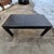 Mid-20th Century Asian Ming Style Rectangular Black Lacquered Grasscloth Coffee Table (48x24") For Sale - Image 9 of 15