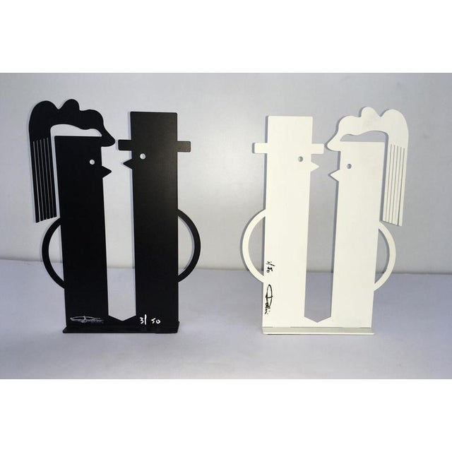 Black Painted Metal Sculpture by Riccardo Dalisi, Italy, 1980s For Sale - Image 13 of 18