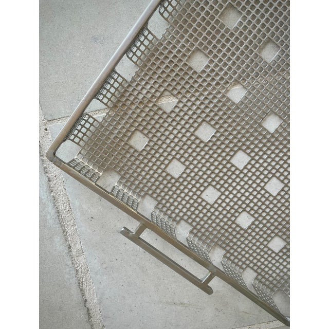 Late 20th-Century Industrial Chic Wrought & Perforated Steel Double-Handled Tray For Sale - Image 17 of 18
