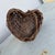 Mid 20th Century Vintage Rustic Heart Shaped Basket With Handle For Sale In West Palm - Image 6 of 9