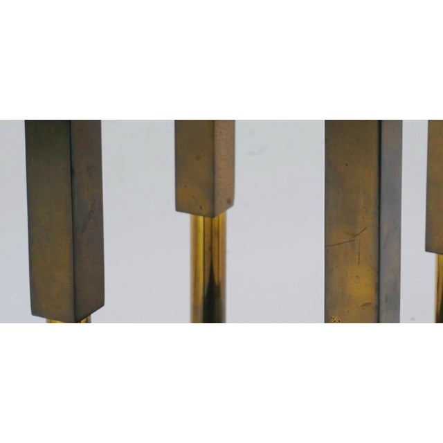 Mid-Century Modern Vintage Tommi Parzinger for Stiffel Architectural Brass Table Lamp With Original Drum Shade, Circa 1960s For Sale - Image 3 of 6