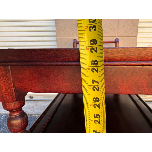 Late 20th Century Late 20th Century Vintage Rosewood Drop Leaf Tea Bar Cart For Sale - Image 5 of 12