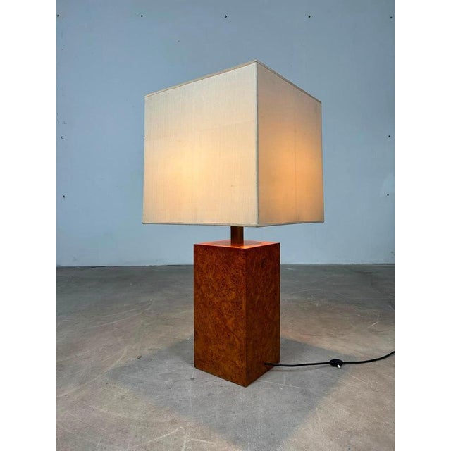 Elegant Rdica Table Lamp, Italy, 1940s An elegant, original 1940s table lamp base crafted from Radica, showcasing the...