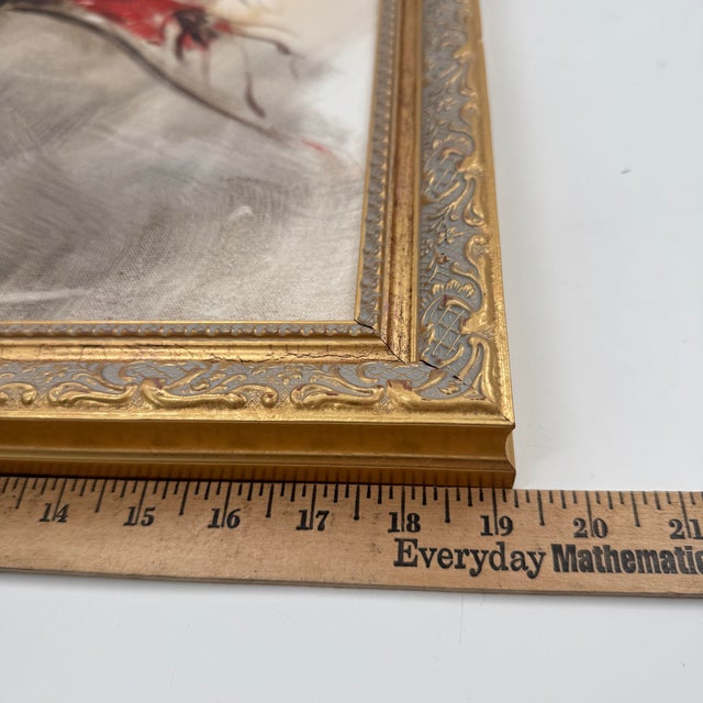 Paint Original Mid-Century Portrait Study Oil Painting in Gilt Frame For Sale - Image 7 of 9
