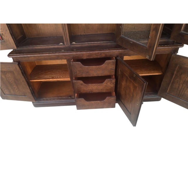 Traditional Vintage Henredon Burl Wood Display Cabinet, Bookcase or China Cabinet For Sale - Image 3 of 12