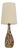 Accolay Ceramic Lamp with Brown Decoration on Background of Crisp Yellow and Cream Glaze, France, 1960s For Sale