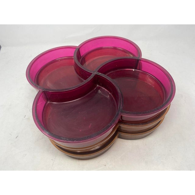 Pair of Vintage Dansk "Spiral" 4-Compartment Acrylic Trays by Gunnar Cyrén For Sale - Image 11 of 11
