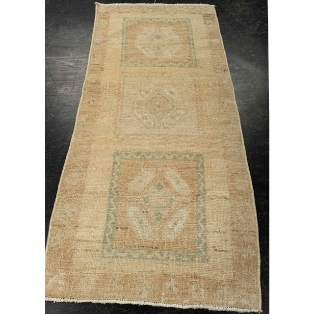 Turkish Mini Rug Oriental Hand Knotted Vintage Rug 1'8" x 3'10" #21174 Explore a curated collection of hallway runners,...