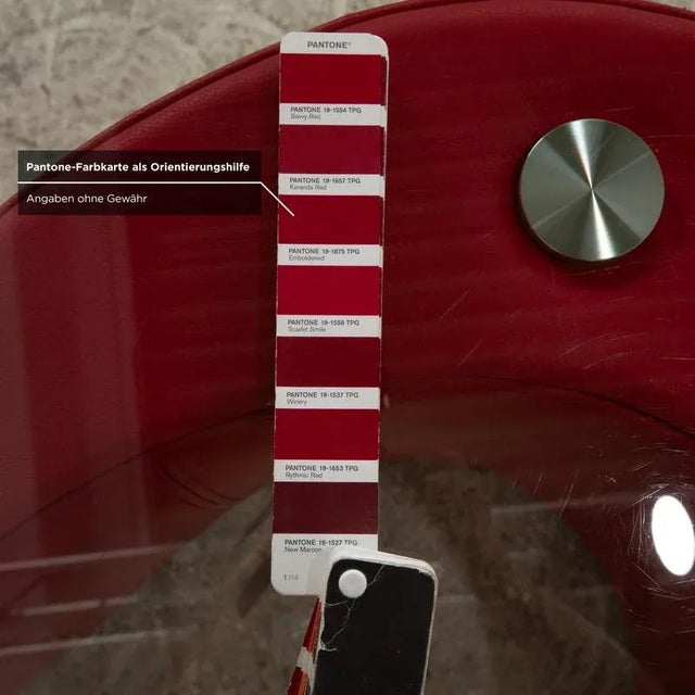 Glass Red Glass Dining Table from Bretz For Sale - Image 7 of 12